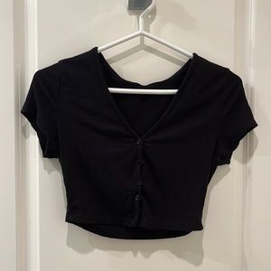 button up cropped top
